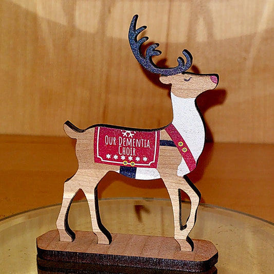 Christmas Reindeer freestanding wooden ornament
